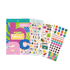 BLOCK DE STICKERS - LETRAS Y NUMEROS