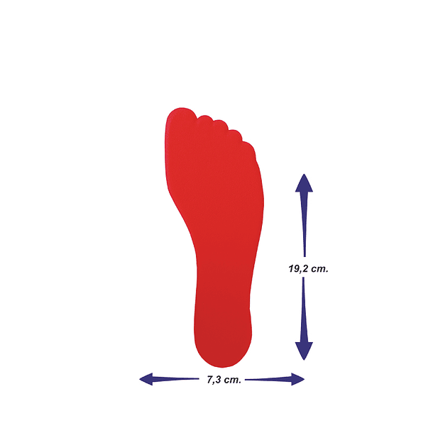 Huella Pie Plástico 12u (042) DACTIC 2