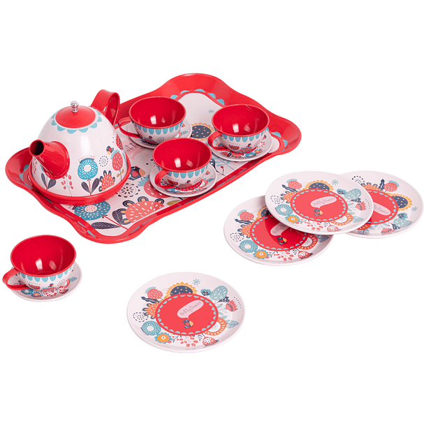 Set de Té Metálico Rojo (041) TOYS 2