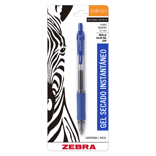 Sarasa Azul Roller 0.7 Gel Blíster Bolígrafo Plástico - Zebra 2