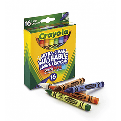 CRAYONES CRAYOLA 16 UNIDADES LAVABLES