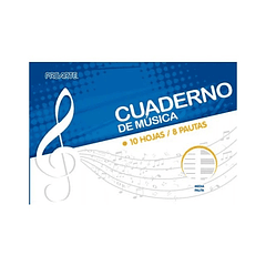 CUADERNO MUSICA PROARTE 1/2 PAUTA 10 HJS.26x17,7cm