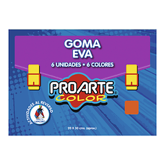 GOMA EVA 6 PLIEGOS 6 COLORES 6 HOJAS 20x30 cm