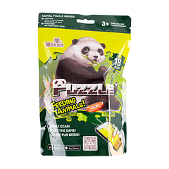 Puzzle 18pzs y Figura de Oso Panda