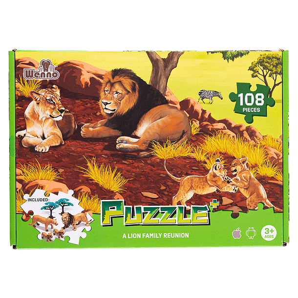 Puzzle León 108pzs + Accesorios 1