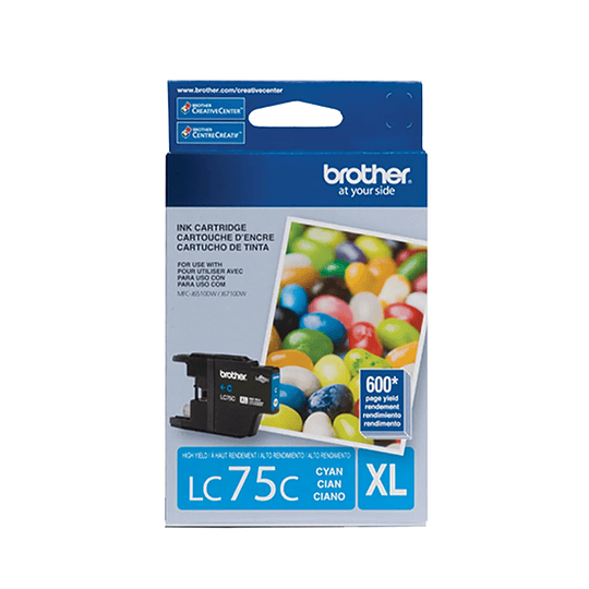 Tinta Brother LC75C Cian XL