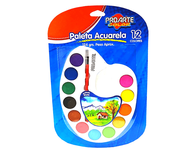Paleta de Acuarela 12 Colores Proarte