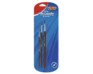 Blister 3 Pinceles Pelo de Camello N°2-6-10 Proarte