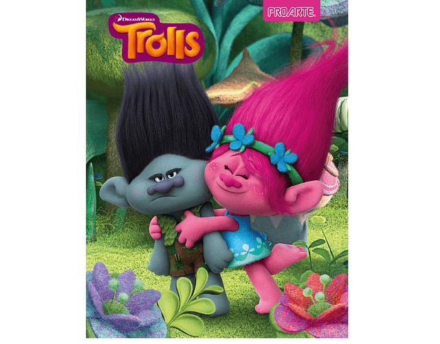 Cuaderno Universitario Trolls 100 Hjs 7mm Proarte
