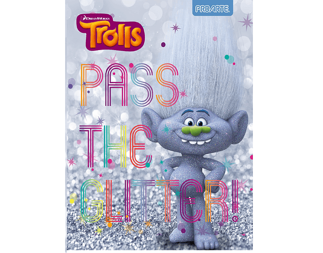 Cuaderno Universitario Trolls 100 Hjs 7mm Proarte
