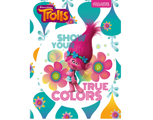 Cuaderno Universitario Trolls 100 Hjs 7mm Proarte