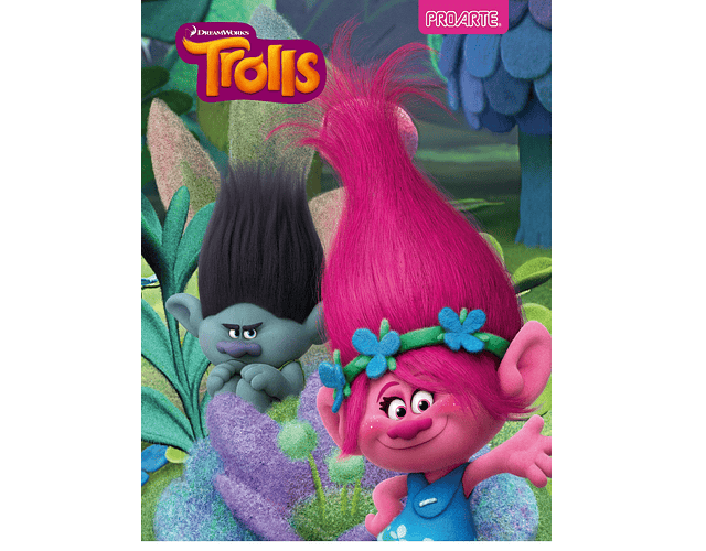 Cuaderno Universitario Trolls 100 Hjs 7mm Proarte