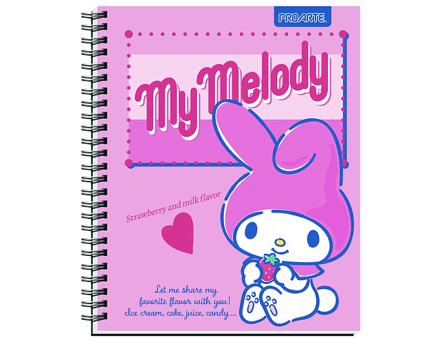 Cuaderno Universitario My Melody 100 Hjs 7mm Proarte