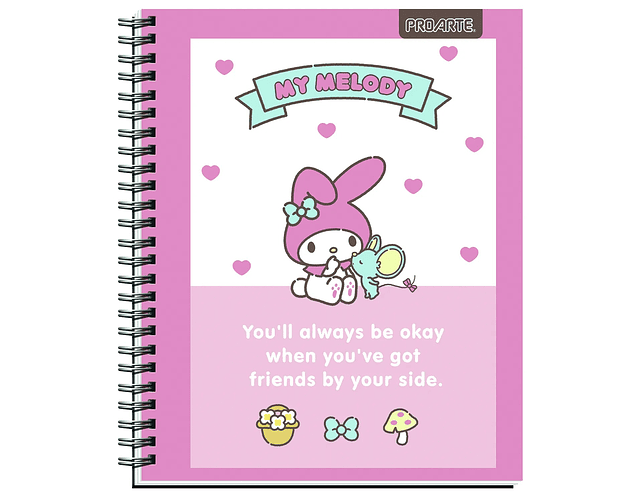 Cuaderno Universitario My Melody 100 Hjs 7mm Proarte