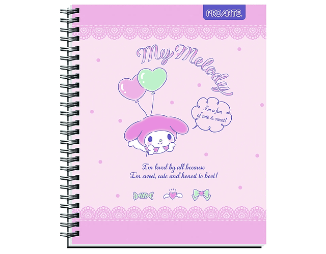 Cuaderno Universitario My Melody 100 Hjs 7mm Proarte