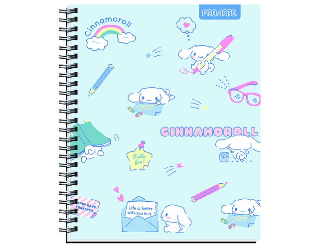 Cuaderno Universitario Cinnamoroll 100 Hjs 7mm Proarte