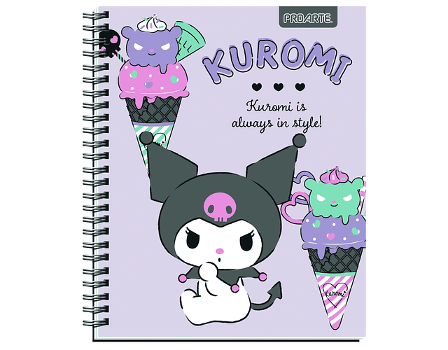 Cuaderno Universitario Kuromi 100 Hjs 7mm Proarte