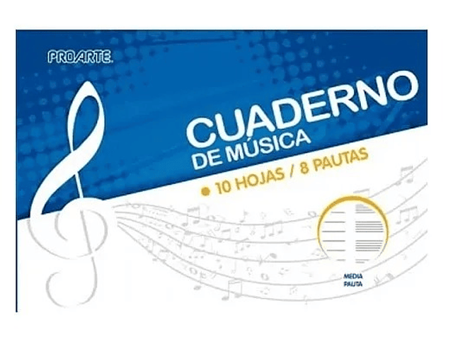 Cuaderno de Música Media Pauta Proarte
