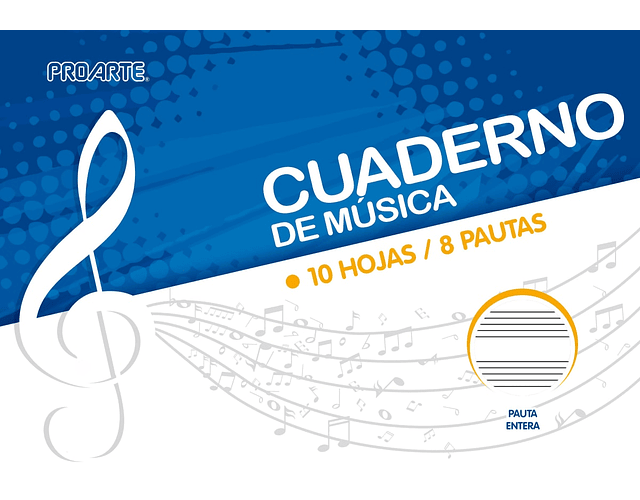 Cuaderno de Música Pauta Entera Proarte
