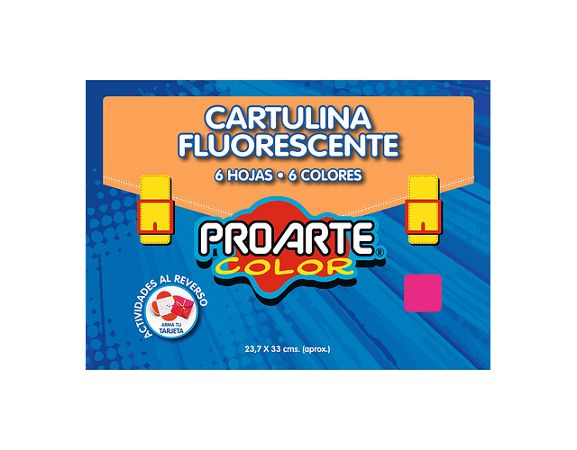 Estuche Cartulina Fluorescente 6 Colores 23,7x33 Proarte