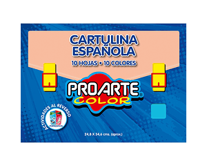 Estuche Cartulina Española 10 Colores 24,8 x 34,6 cms