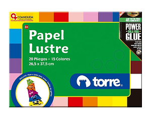 Estuche Papel Lustre 20 Hjs Torre
