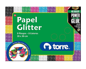 Estuche Papel Glitter Torre