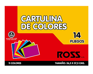 Estuche Cartulina de Colores Ross 14 Colores