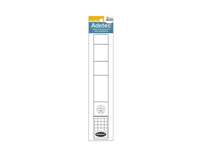 Lomo Archivador Angosto Blanco Adetec