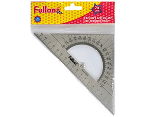 Escuadra Acrilica  20cm con Transportador Fultons