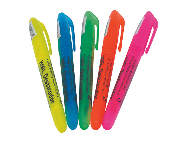 Destacador Forma de Lápiz Colores