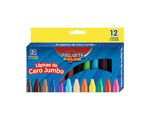 Lapices de Cera Jumbo 12 Colores Proarte