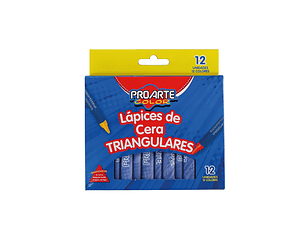 Lapices de Cera 12 Colores Triangulares Proarte