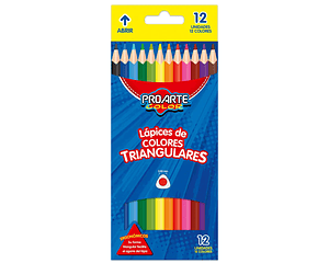 Lapices de 12 Colores Triangulares Proarte