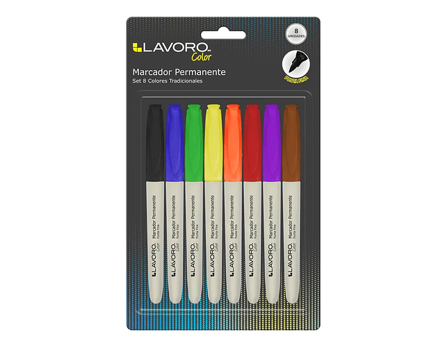 Set de 8 Marcadores Permanentes 