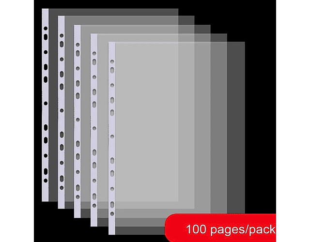 SET DE 100 FUNDAS TRANSPARENTE OFICIO   