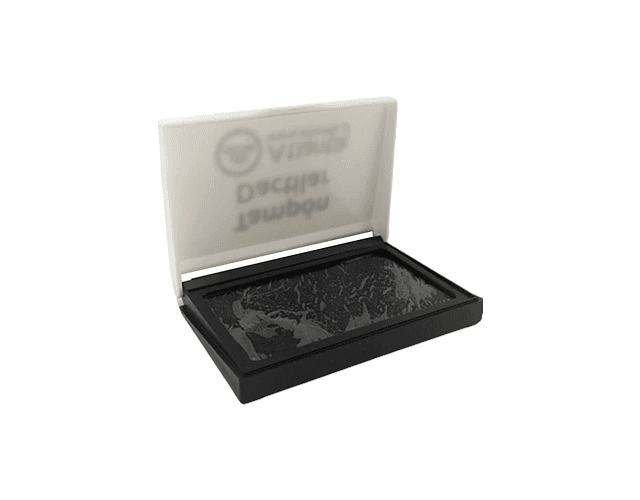 Tampón plástico tinta negra 70X110mm 