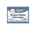 Tampón plástico tinta negra 70X110mm 