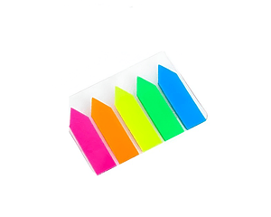 Notas Adhesivas en Forma de Flecha: Neón