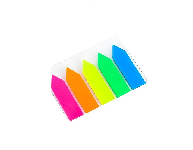 Notas Adhesivas en Forma de Flecha: Neón