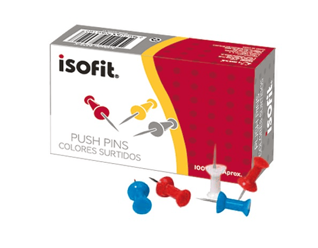 Caja push pins 100 und