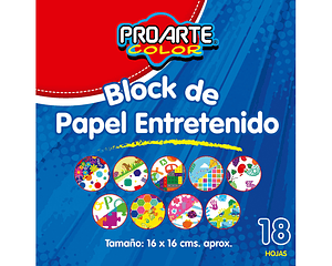 Block de Papel Entretenido 16x16 Proarte 18 hjs