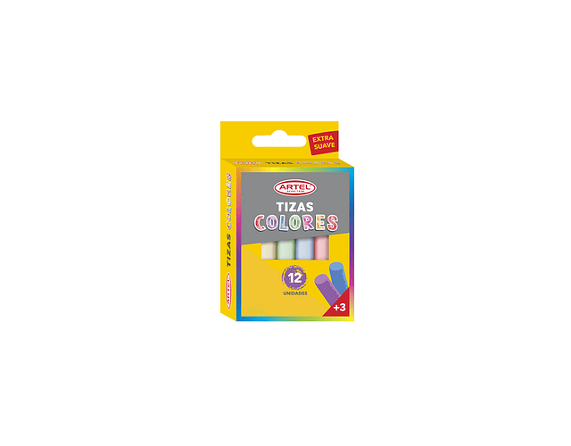 Tizas de colores 12 unidades