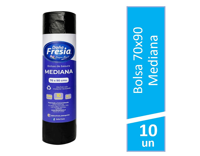 BOLSA BASURA DOÑA FRESIA 70X90 - 10 UNIDADES