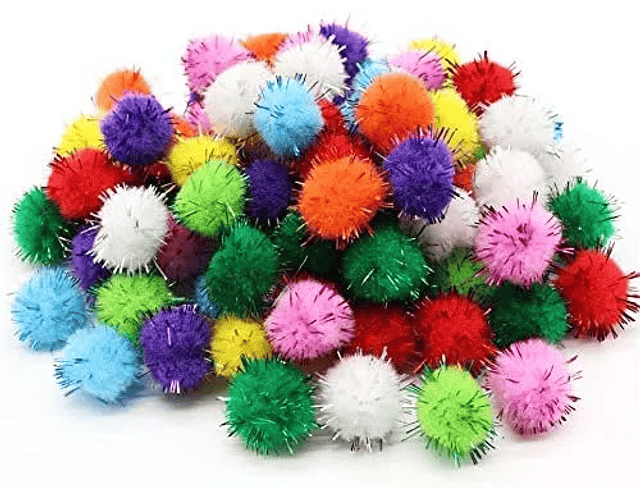 Pompom surtido 2,5cm  50unid