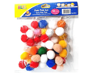Pompom surtido 2,5cm  50unid