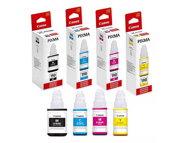 Pack 4 Tinta Canon Pixma 190