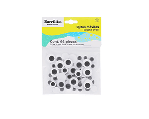 Ojitos plásticos 66 unds .
