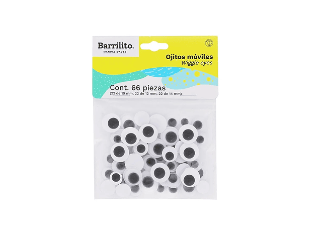 Ojitos plásticos 66 unds .