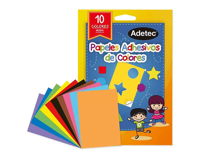 Papeles adhesivos de colores